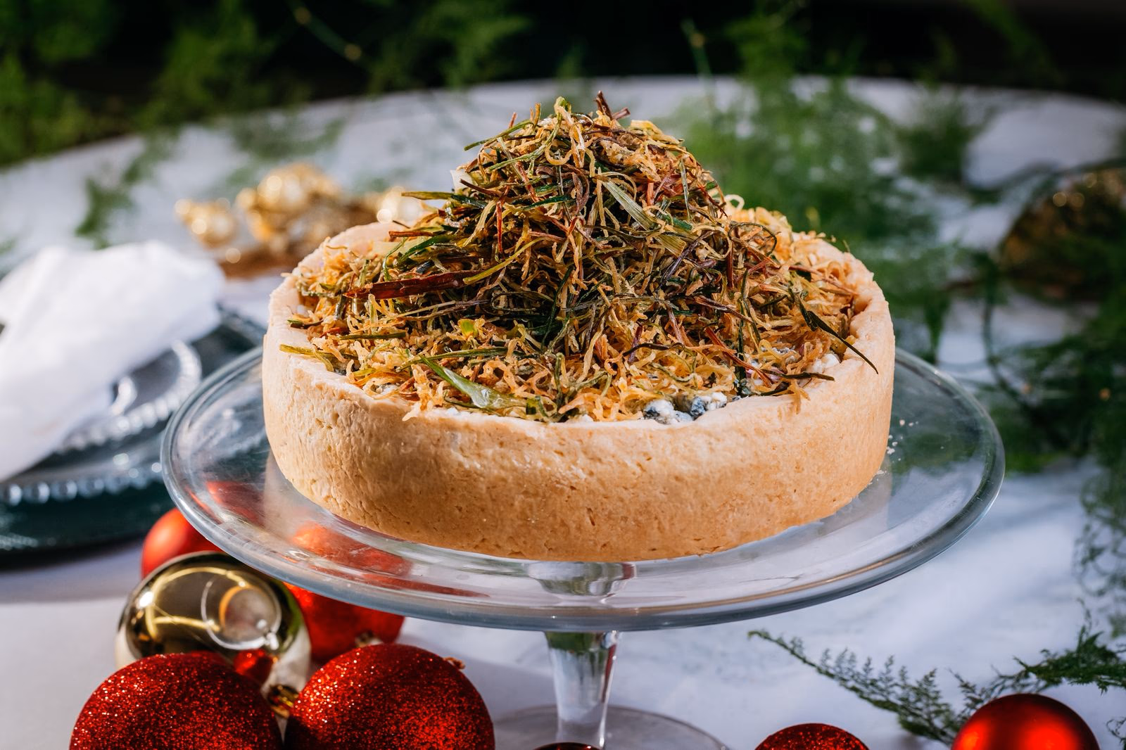 Quiche de Bacalhau com Alho Poró