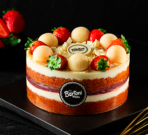 Brigadeiro Branco com Morango